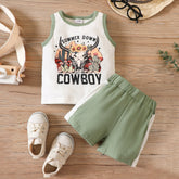 Western Baby Boys Singlet & Shorts Clothes Sets 2pc